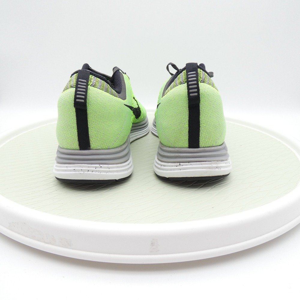 Nike Flyknit Lunar1+ Electric Green Black Running Shoes 554887-300 Mens 11.5 - Picture 4 of 10